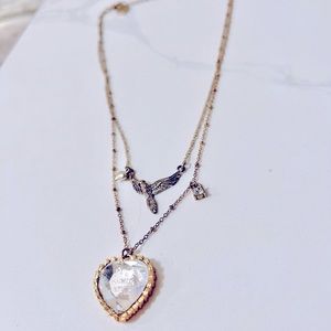 Betsy Johnson “Fly with me” two layer necklace